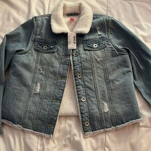 Jean jacket! New with tags, unworn! Girls size L (10-12)